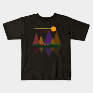 Deer in The Mountains Kids T-Shirt